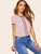 Contrast Binding Keyhole Back Top