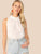Frilled Neck Gathered Detail Top