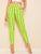 Wide Waist Slant Pocket Grid Pants