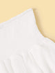 Solid Shirred Waist Layered Ruffle Skirt