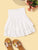 Solid Shirred Waist Layered Ruffle Skirt