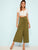 Corset Waist Wide Leg Crop Pants