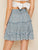Ditsy Floral Drawstring Waist Frill Trim Skirt