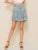 Ditsy Floral Drawstring Waist Frill Trim Skirt