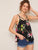 Floral Print Strappy Neck Top