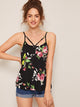 Floral Print Strappy Neck Top