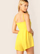 Twist Front Peekaboo Wide Leg Cami Romper