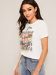 Colorblock Sequin Detail Top