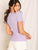 Lace Trim Slim Fitted Rib-knit Tee