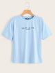 Slogan Print Short Sleeve Tee