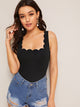 Scalloped Trim Tank Top