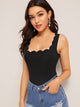 Scalloped Trim Tank Top