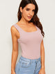 Rib Knit Thick Strap Top