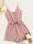 Surplice Neck Self Belted Cami Romper