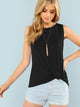 Twist Side Solid Tee