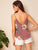 Double V Neckline Floral Cami Top