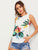 Tropical Print Knot Back Top