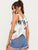 Tropical Print Knot Back Top