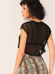 Crop Mesh Top Without Bra