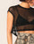 Crop Mesh Top Without Bra