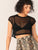Crop Mesh Top Without Bra
