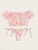 Lettuce Trim Dobby Mesh Tie Side Lingerie Set