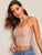 Crisscross Back Glitter Crop Top