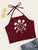 Letter Print Halter Top