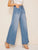 Pocket Patch Wide Leg Jeans