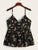 Floral Print Pleated Cami Top