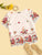 Embroidery Floral Print Blouse