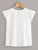 V-cut Neck Embroidery Print Ruffle Armhole Top