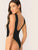 Solid Low Side High Cut Skinny Bodysuit