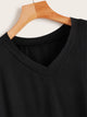 V-neck Dip Hem Tee