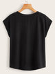 V-neck Dip Hem Tee