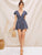 Plunging Neck Ditsy Floral Wrap Romper