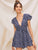 Plunging Neck Ditsy Floral Wrap Romper