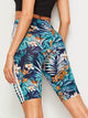 Striped Side Tropical Cycling Shorts