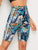 Striped Side Tropical Cycling Shorts