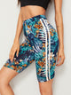 Striped Side Tropical Cycling Shorts