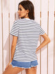 Cactus Embroidered Striped Tee