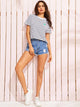 Cactus Embroidered Striped Tee