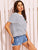Cactus Embroidered Striped Tee