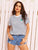 Cactus Embroidered Striped Tee