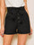 Button Front Belted Paperbag Shorts