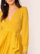 Self Belted Maxi Dress Wrap Skirt