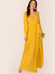 Self Belted Maxi Dress Wrap Skirt