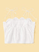 Eyelet Embroidery Crop Cami Top