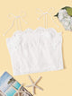 Eyelet Embroidery Crop Cami Top