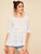 Scallop Hem Schiffy Eyelet Smock Blouse